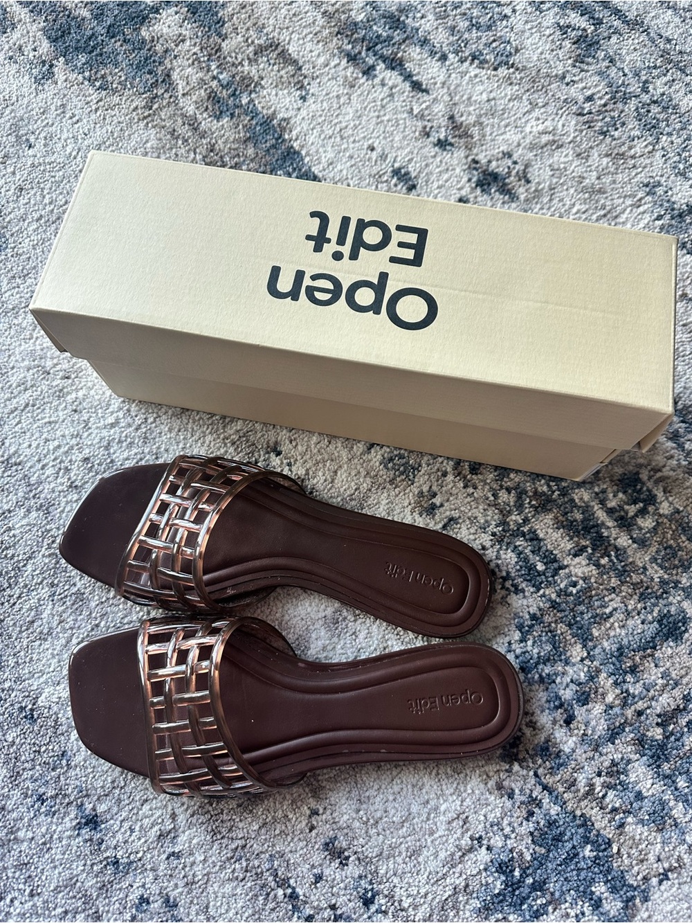 Open Edit Jelly Slide Sandals